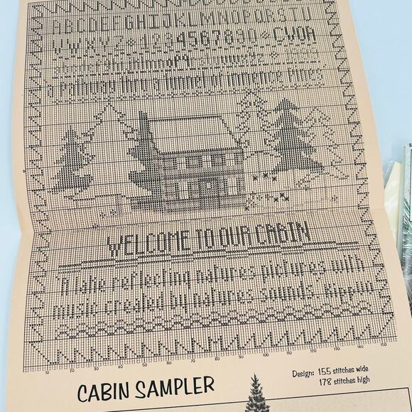 Mountain Winter Cabin Woods Retreat Cross Stitch Chart Pattern Mixed Lot Bear - Picture 9 of 9